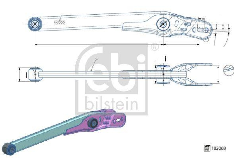 FEBI BILSTEIN 182068 Querlenker mit Lagern für Alfa Romeo