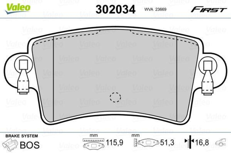 VALEO 302034 SBB-Satz FIRST