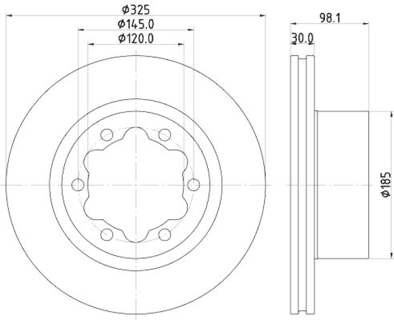 HELLA 8DD 355 132-201 Bremsscheibe