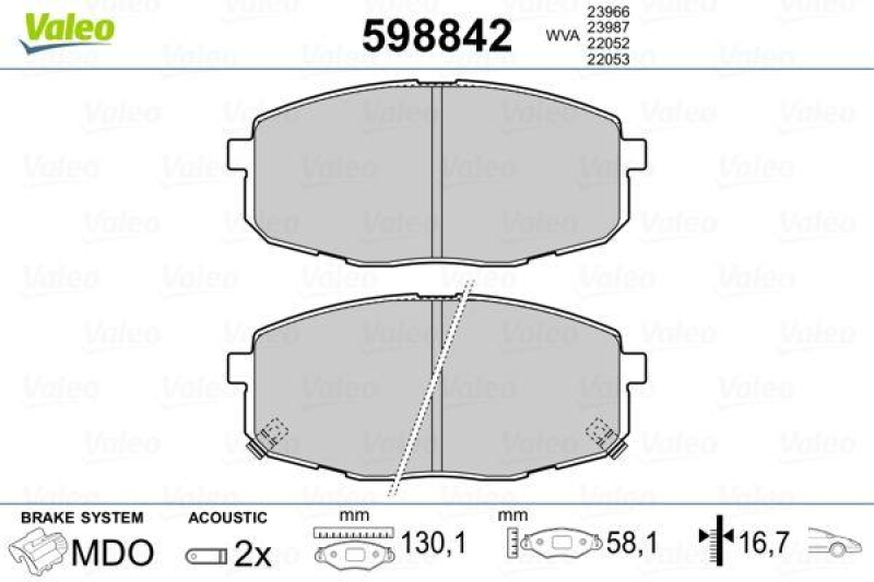 VALEO 598842 SBB-Satz PREMIUM