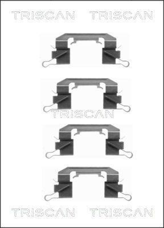 TRISCAN 8105 141596 Montagesatz, Scheibenbremsbelag für Nissan