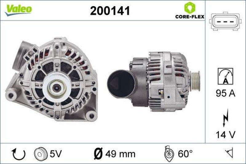 VALEO 200141 Generator - CORE-FLEX - BMW 5 series