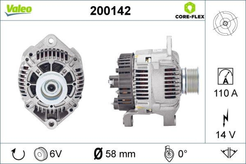 VALEO 200142 Generator - CORE-FLEX - OPEL Arena