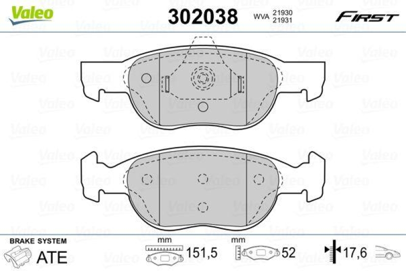 VALEO 302038 SBB-Satz FIRST