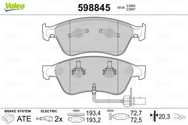 VALEO 598845 SBB-Satz PREMIUM