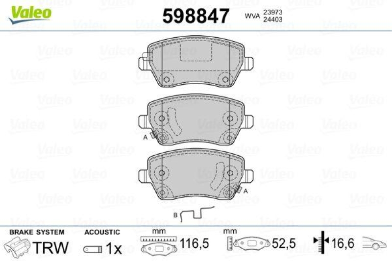 VALEO 598847 SBB-Satz PREMIUM