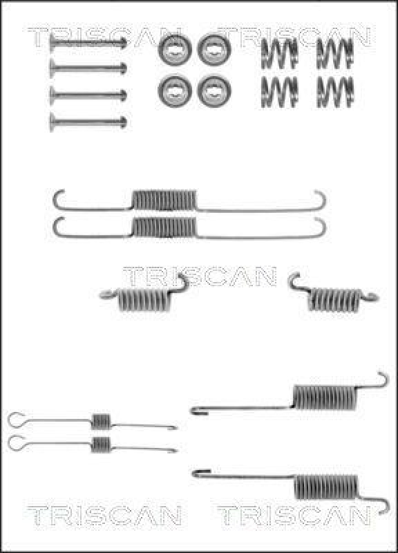 TRISCAN 8105 162283 Montagesatz F. Bremsbacken für Ford Sierra