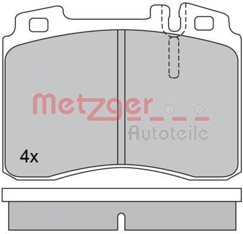 METZGER 1170374 Bremsbelagsatz, Scheibenbremse WVA 21 153