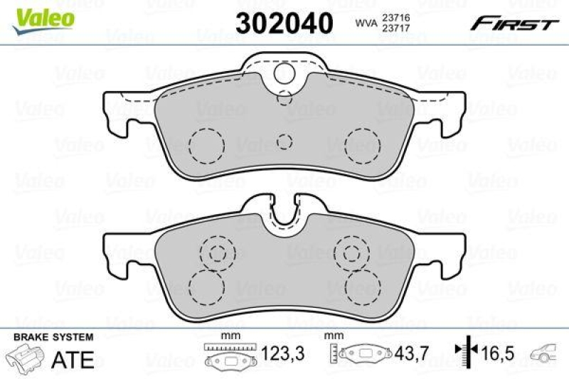 VALEO 302040 SBB-Satz FIRST