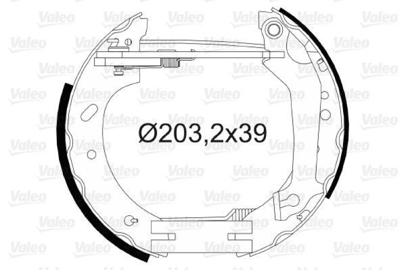 VALEO 554737 Bremsbacken-Satz-KIT