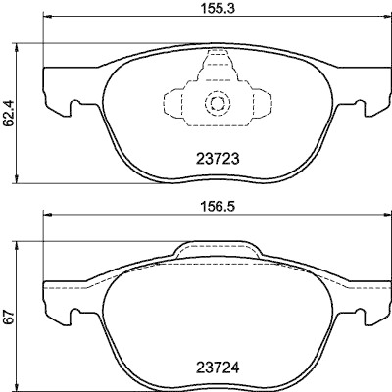 HELLA 8DB 355 011-191 Bremsbelagsatz Scheibenbremse