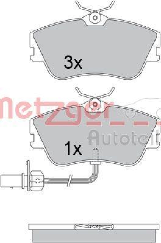 METZGER 1170376 Bremsbelagsatz, Scheibenbremse WVA 21 479