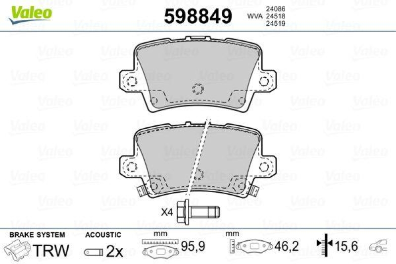 VALEO 598849 SBB-Satz PREMIUM