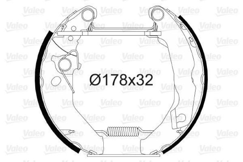 VALEO 554742 Bremsbacken-Satz-KIT