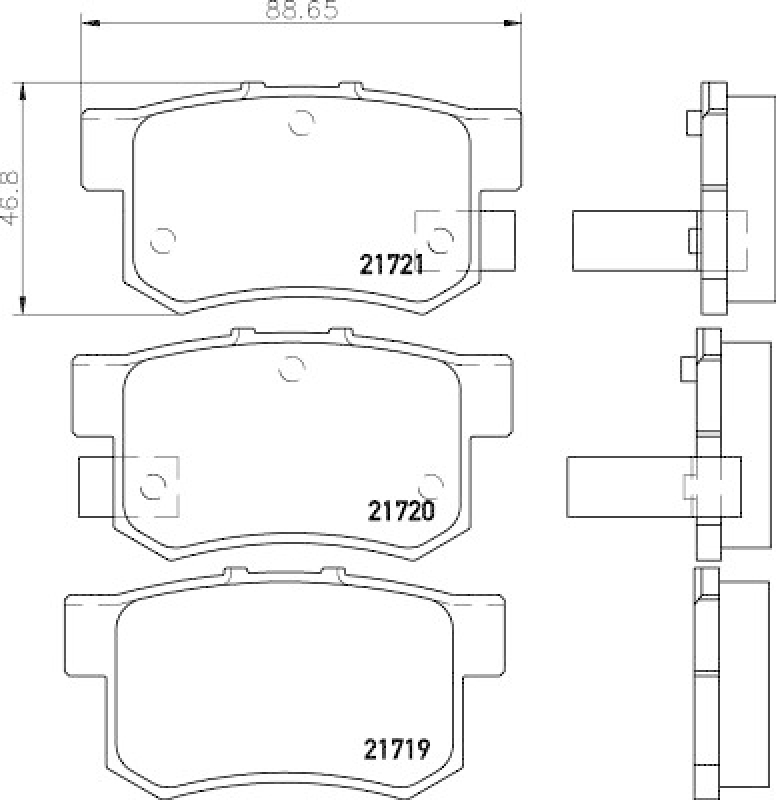 HELLA 8DB 355 016-451 Bremsbelagsatz Scheibenbremse