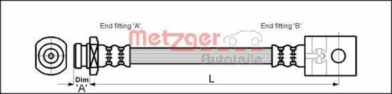 METZGER 4112525 Bremsschlauch für NISSAN HA