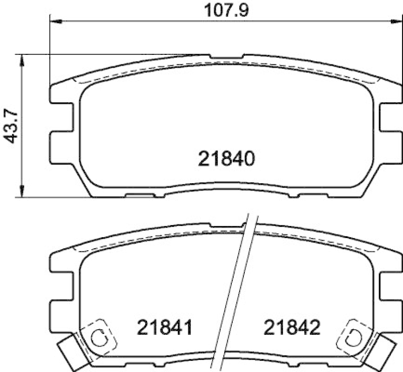 HELLA 8DB 355 016-471 Bremsbelagsatz Scheibenbremse