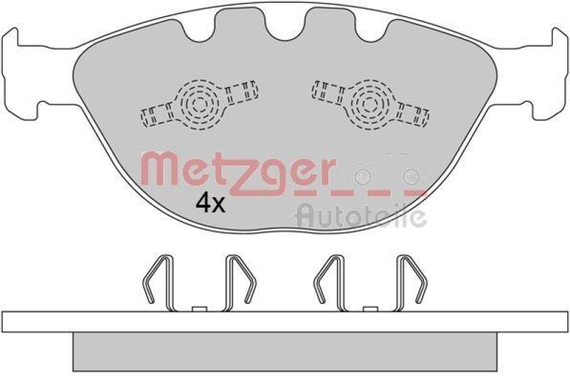 METZGER 1170380 Bremsbelagsatz, Scheibenbremse WVA 23 791