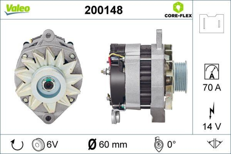 VALEO 200148 Generator - CORE-FLEX - RENAULT Clio