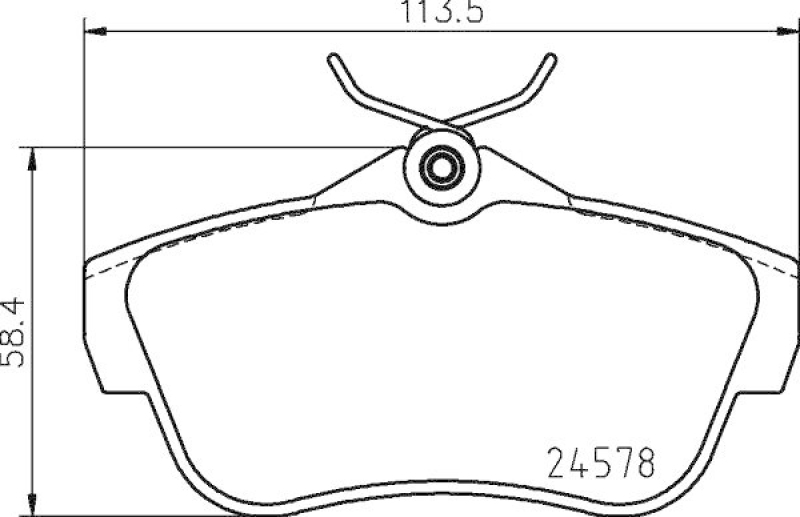 HELLA 8DB 355 031-661 Bremsbelagsatz, Scheibenbremsbelag für FIAT