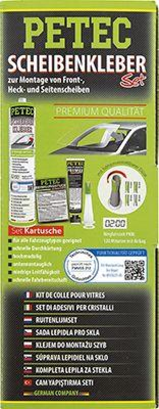 PETEC 83333 Scheibenkleber-Set schwarz 310ml