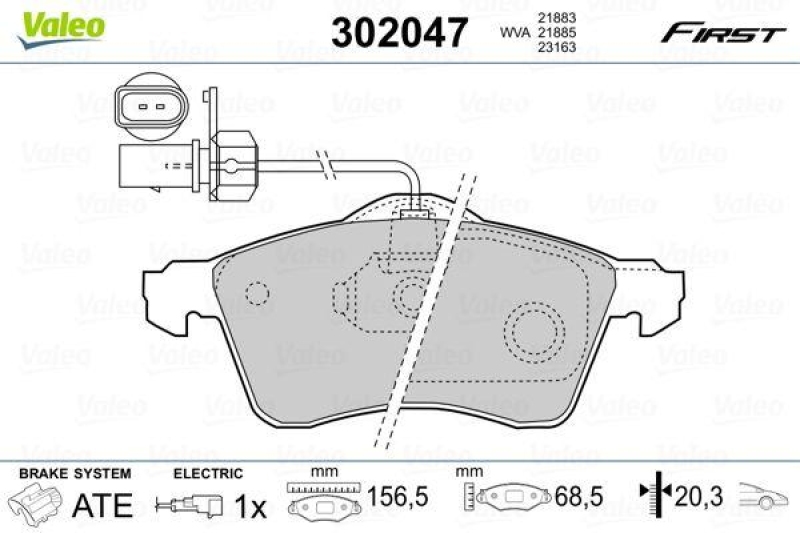 VALEO 302047 SBB-Satz FIRST