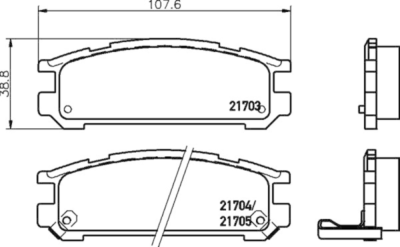 HELLA 8DB 355 016-491 Bremsbelagsatz Scheibenbremse