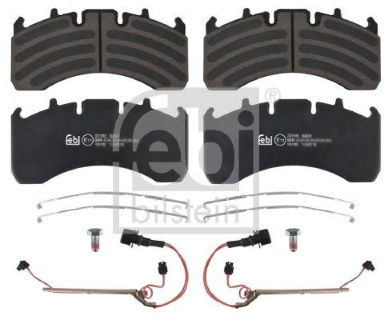 FEBI BILSTEIN 16780 Bremsbelagsatz mit Befestigungsmaterial für RENAULT (RVI)