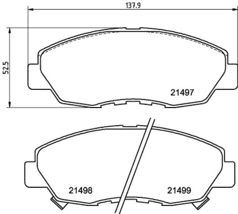 HELLA 8DB 355 016-511 Bremsbelagsatz Scheibenbremse