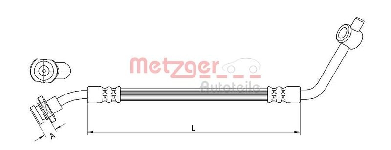 METZGER 4112533 Bremsschlauch für NISSAN VA