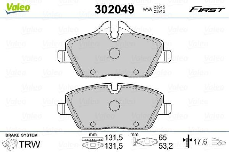 VALEO 302049 SBB-Satz FIRST