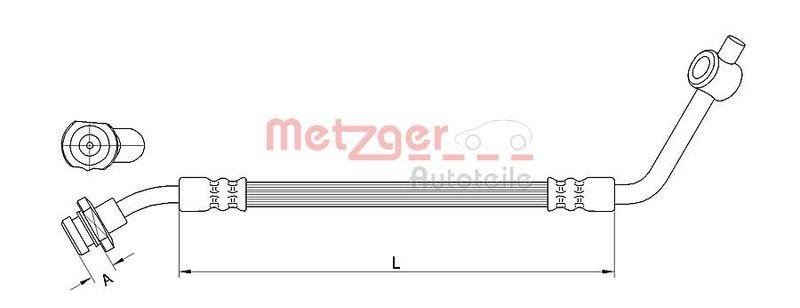 METZGER 4112533 Bremsschlauch f&uuml;r NISSAN VA