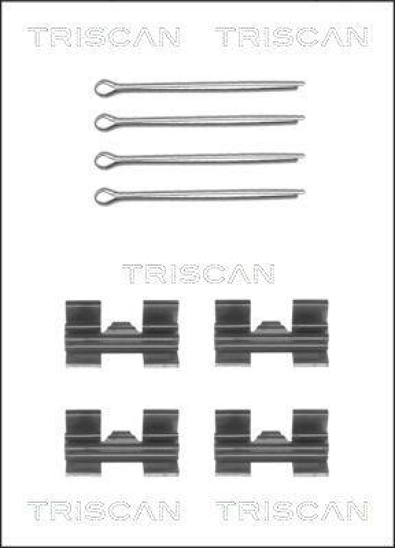 TRISCAN 8105 171001 Montagesatz, Scheibenbremsbelag für Land Rover, Rover