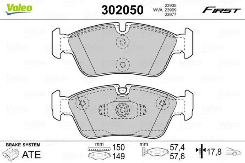 VALEO 302050 SBB-Satz FIRST