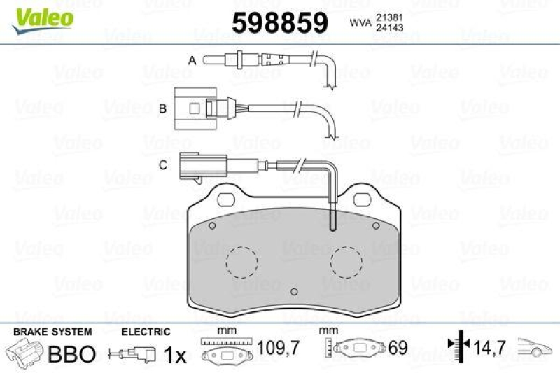 VALEO 598859 SBB-Satz PREMIUM