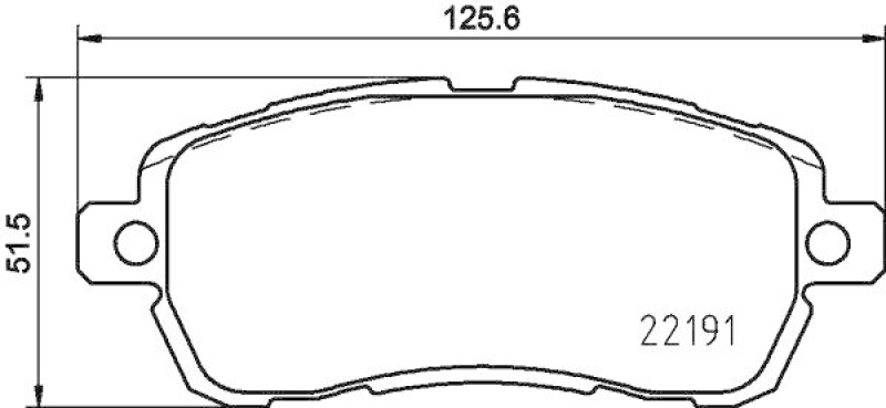 HELLA 8DB 355 031-721 Bremsbelagsatz, Scheibenb