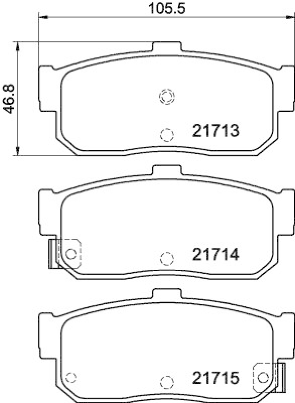 HELLA 8DB 355 016-561 Bremsbelagsatz Scheibenbremse