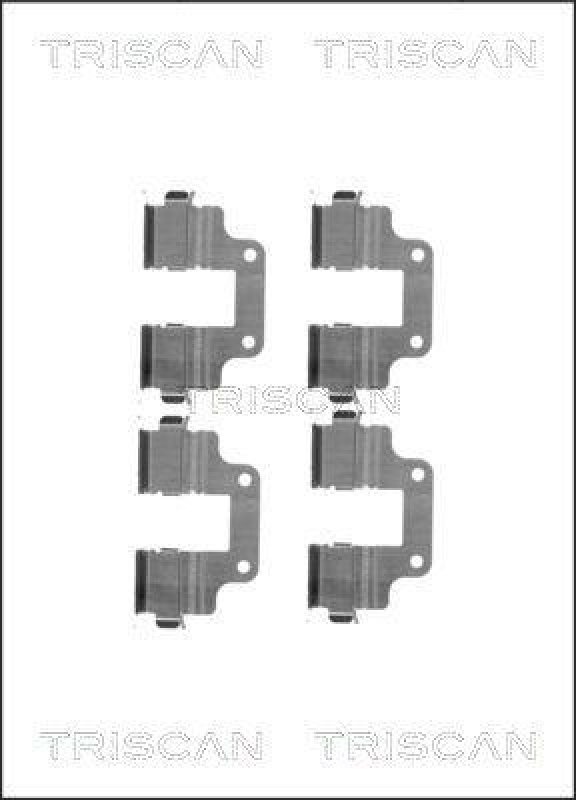 TRISCAN 8105 171599 Montagesatz, Scheibenbremsbelag für Land Rover