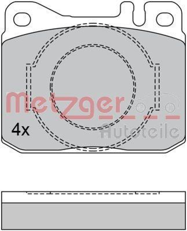 METZGER 1170385 Bremsbelagsatz, Scheibenbremse WVA 20 341