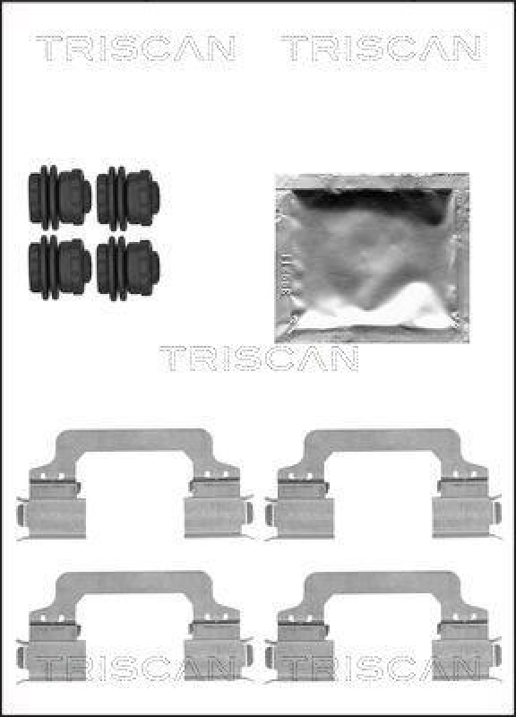 TRISCAN 8105 171602 Montagesatz, Scheibenbremsbelag für Range Rover