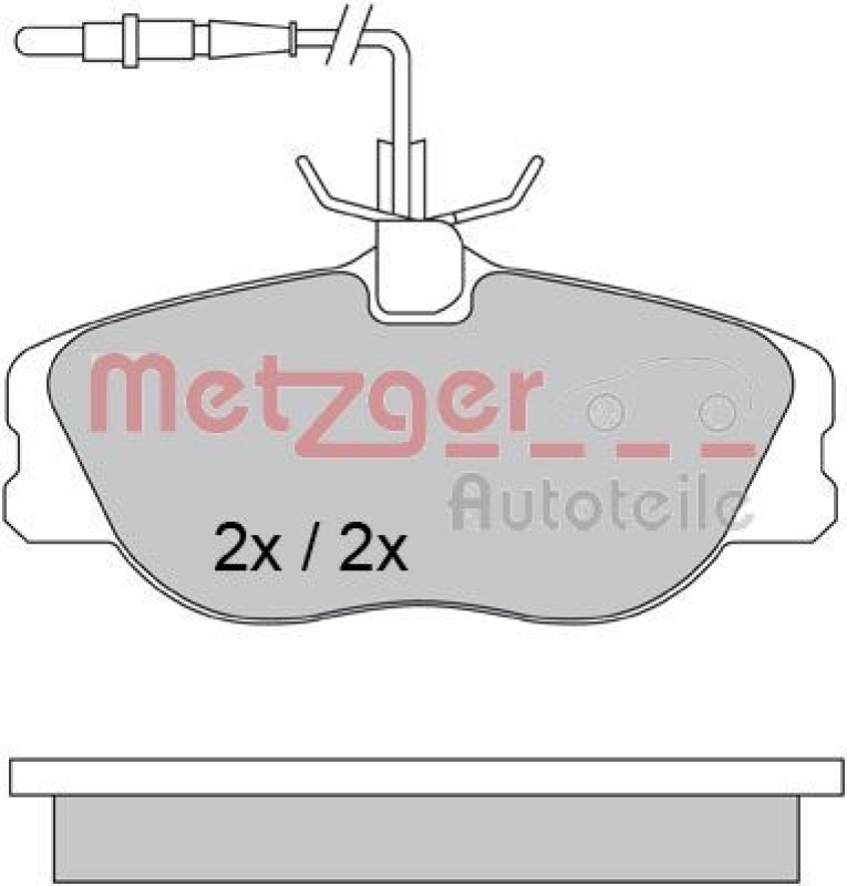 METZGER 1170386 Bremsbelagsatz, Scheibenbremse WVA 21 801