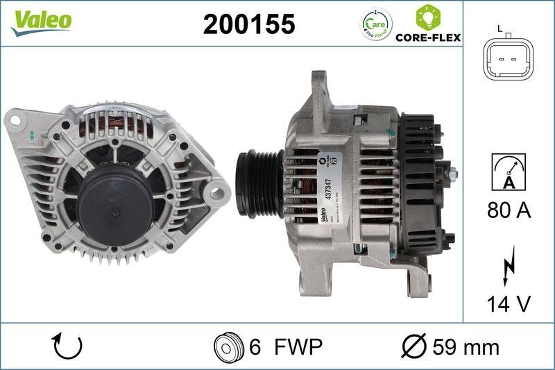 VALEO 200155 Generator - CORE-FLEX - RENAULT Scen