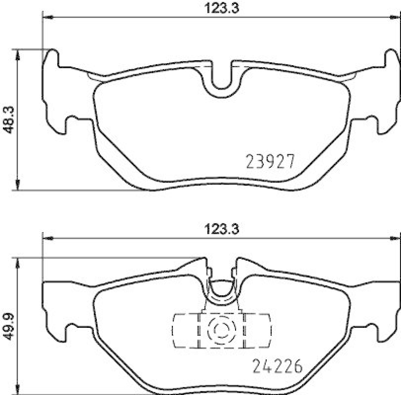 HELLA 8DB 355 031-781 Bremsbelagsatz, Scheibenb