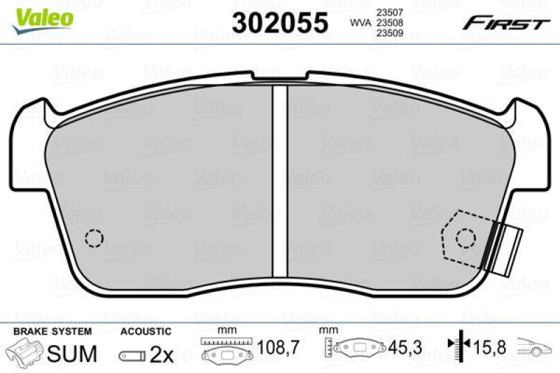 VALEO 302055 SBB-Satz FIRST