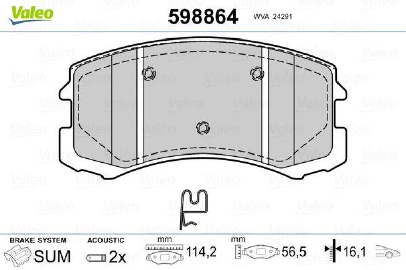 VALEO 598864 SBB-Satz PREMIUM