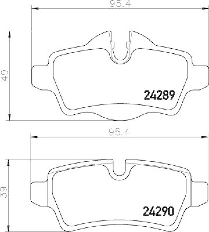 HELLA 8DB 355 031-791 Bremsbelagsatz, Scheibenb