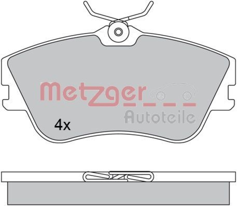 METZGER 1170389 Bremsbelagsatz, Scheibenbremse WVA 21 479