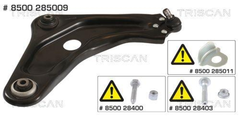 TRISCAN 8500 285009 Querlenker für Peugeot 208