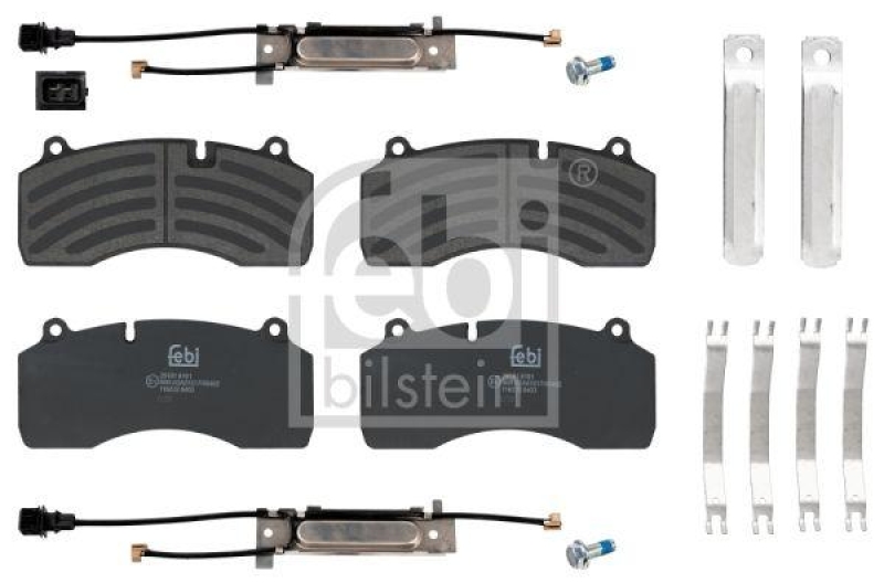 FEBI BILSTEIN 116232 Bremsbelagsatz mit Befestigungsmaterial für Volvo