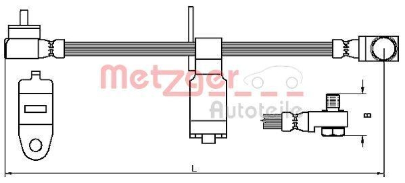 METZGER 4112542 Bremsschlauch für FORD VA rechts